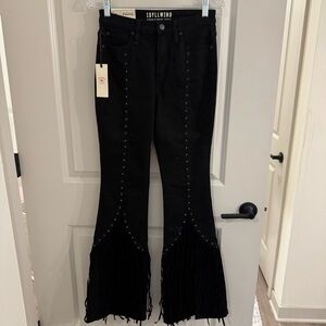 Idyllwind Black Flare Jeans with Stud Detail